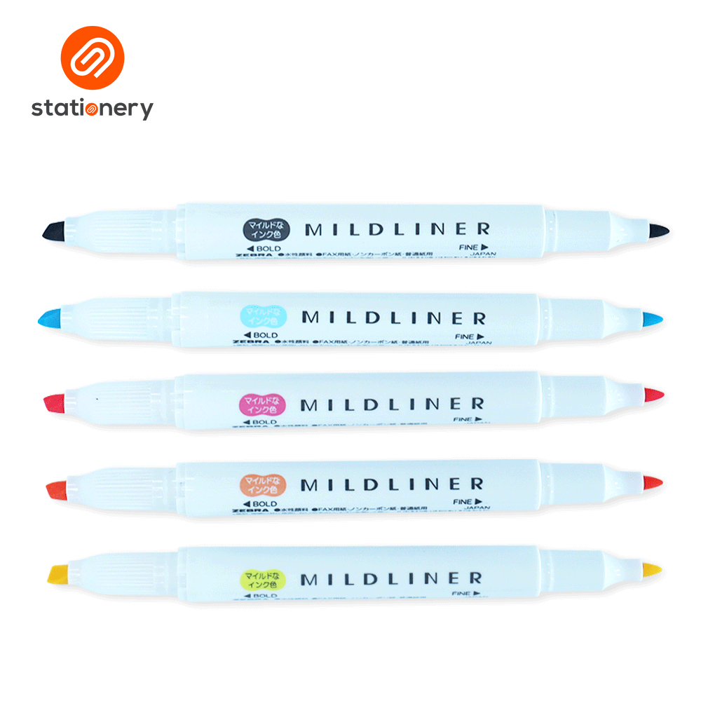 Zebra Mildliner Dual Tip Highlighter 5 Color Set WKT7-N-5C (Friendly Color Set)-3