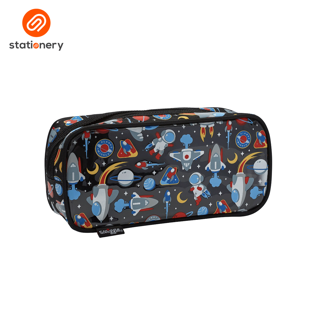 Smiggle Lets Play Id Cruiser Pencil Case Black SM Stationery