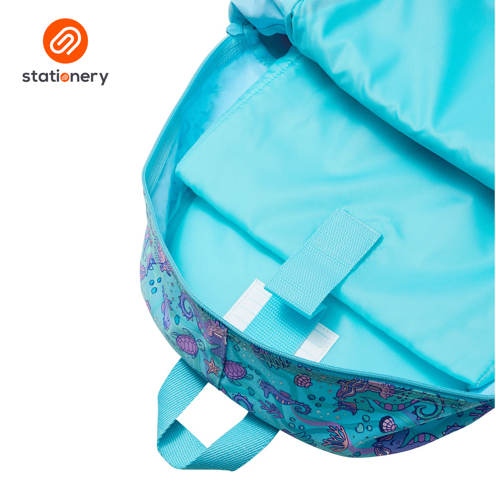 Smiggle Epic Adventures Attach Foldover Backpack - Aqua-zoom-2