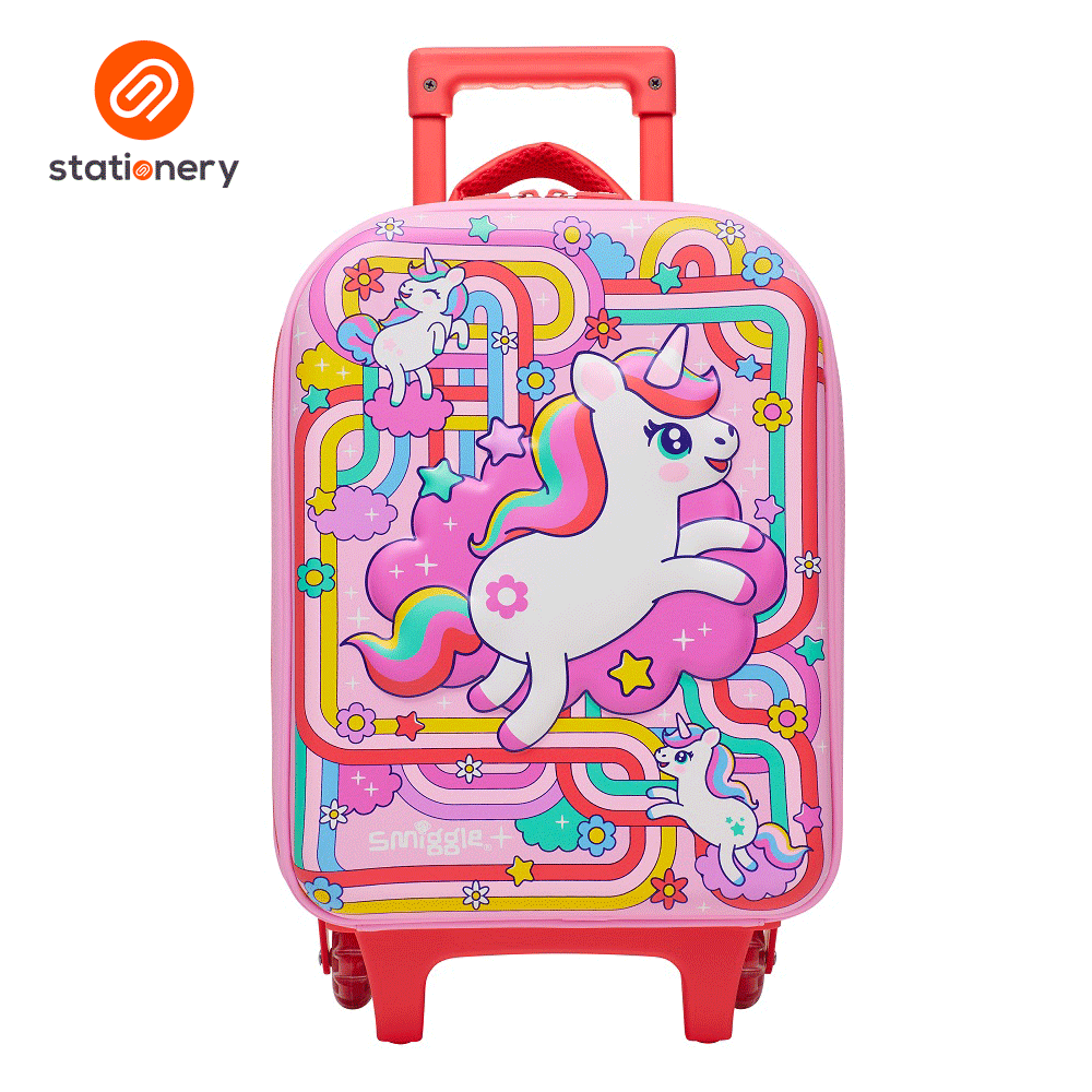 Smiggle Blast Off Junior Hardtop Trolley Bag - Pink – SM Stationery