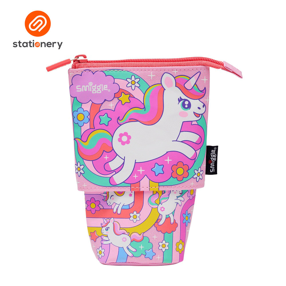 Smiggle Blast Off Stand N' Slide 2 In 1 Pencil Case - Pink