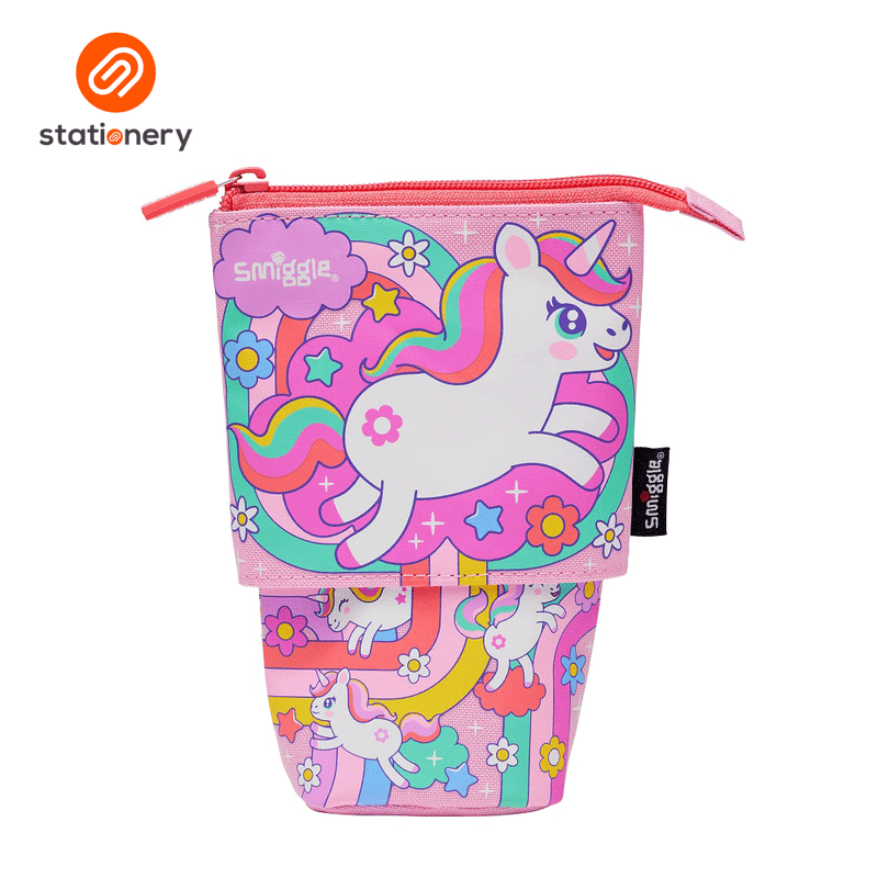 Smiggle Blast Off Stand N' Slide 2 In 1 Pencil Case - Pink-zoom-