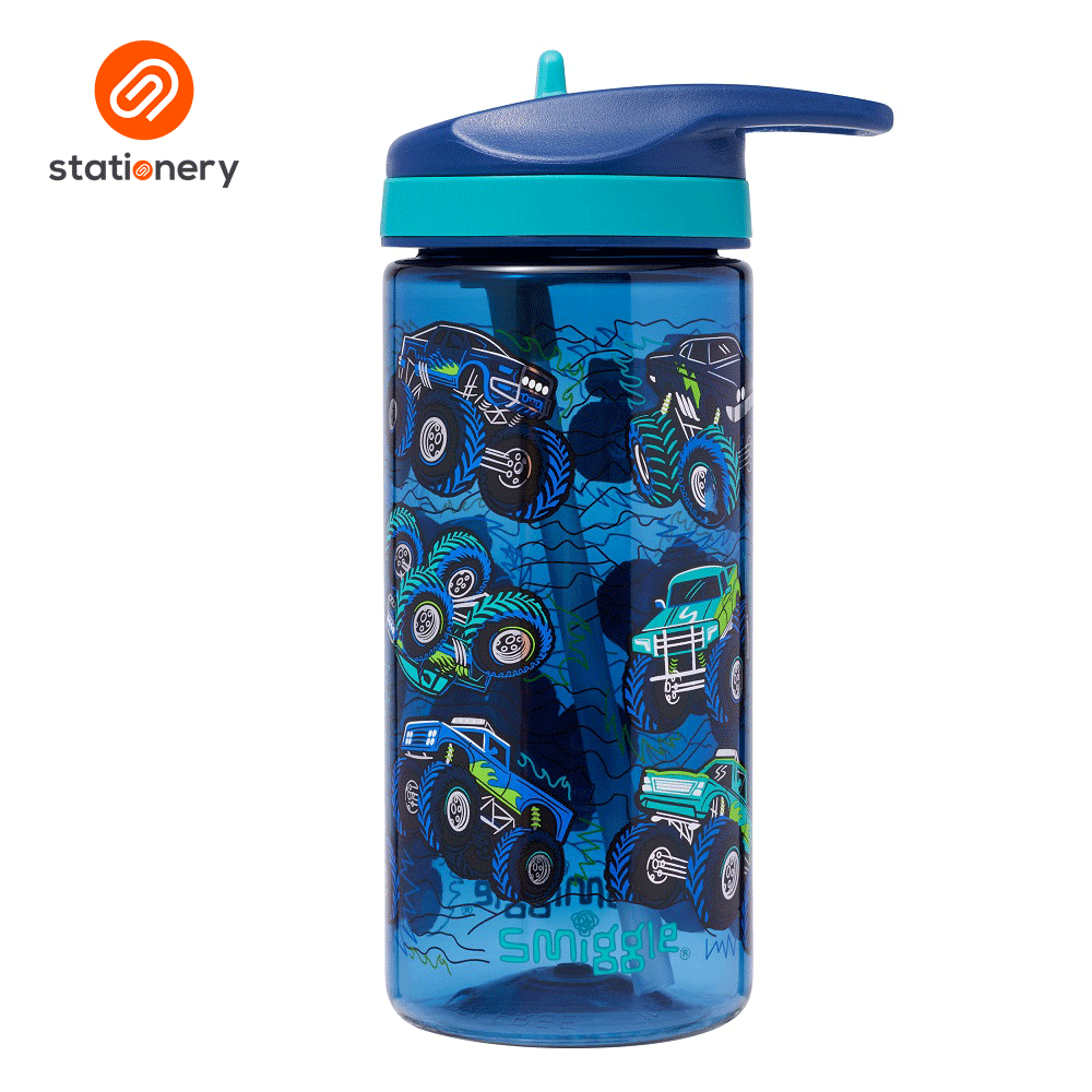 Smiggle Blast Off Junior Plastic Drink Bottle 440Ml - Navy – SM Stationery