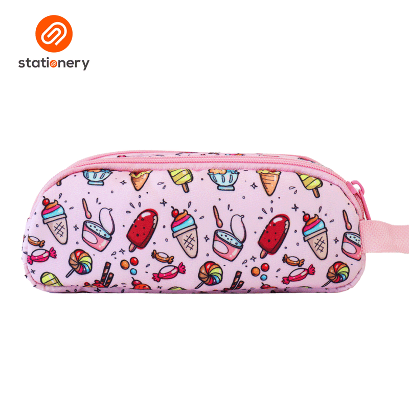 Multi Purpose Pencil Case with 2 Zippers and Handle-zoom-