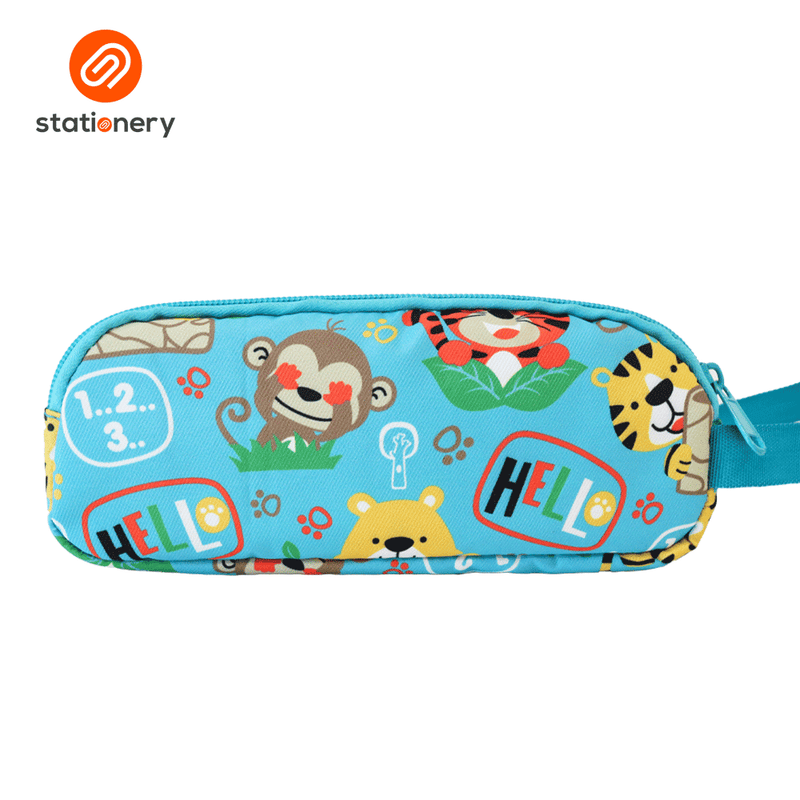 Multi Purpose Pencil Case with 2 Zippers and Handle-zoom-