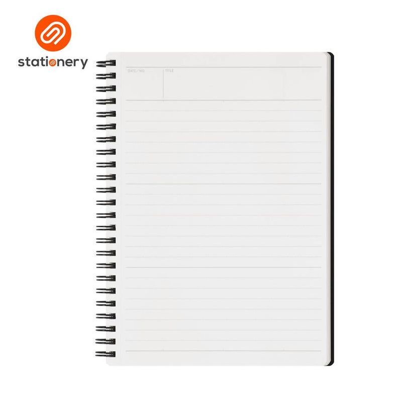 Maruman Mnemosyne N195A Side Spiral Ruled Notebook 7mm A5 - 80 Sheets-zoom-