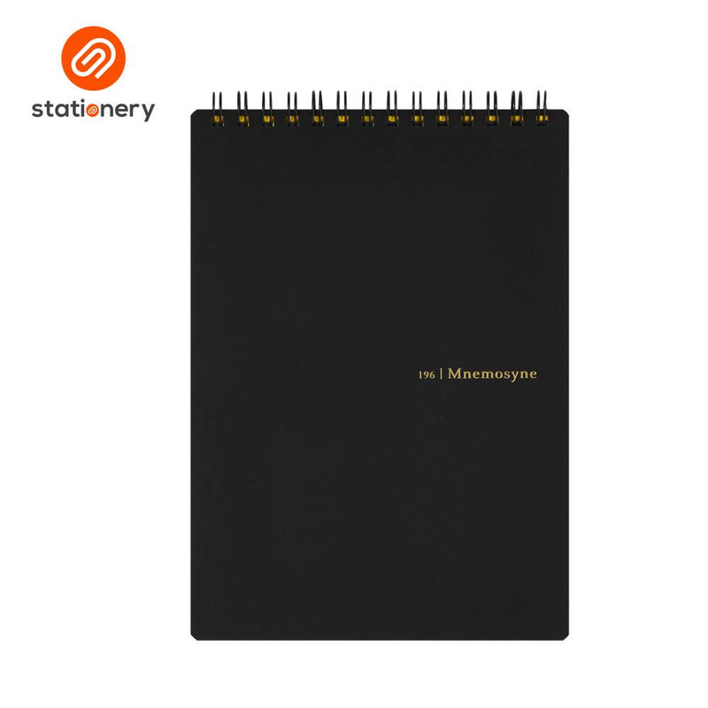 Maruman Mnemosyne N196A Top Spiral Ruled Notebook 7mm B6 - 50 Sheets-zoom-