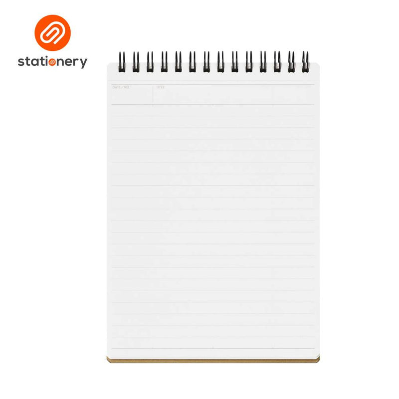 Maruman Mnemosyne N196A Top Spiral Ruled Notebook 7mm B6 - 50 Sheets-zoom-