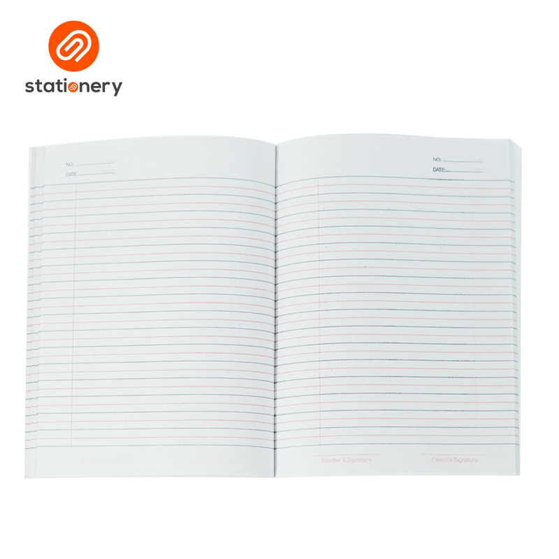 Pastel Colors Writing Notebook 80lvs Pack of 8-zoom-