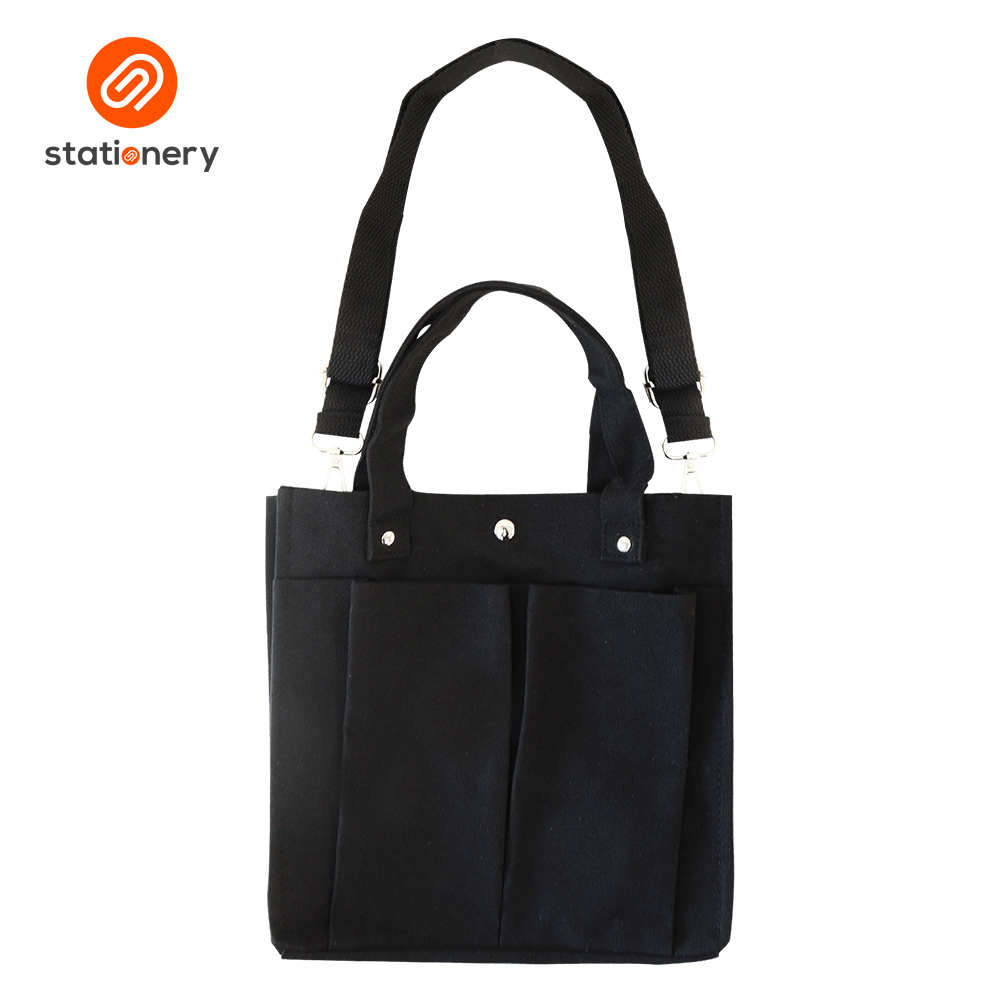 Tote Bag Two Front Pocket with Strap - Medium (25x10x25cm)-1