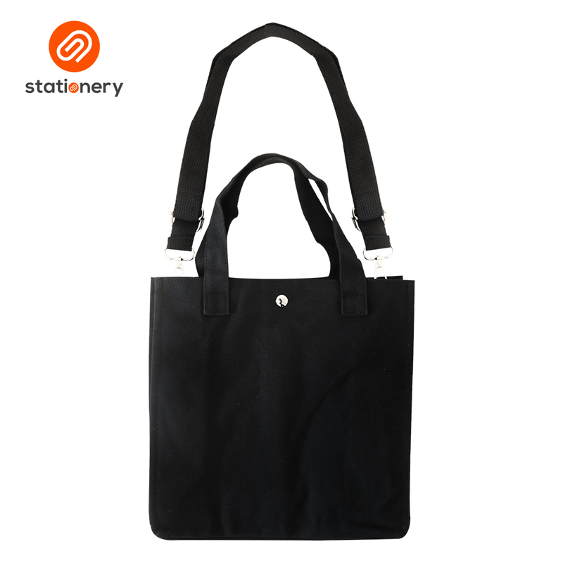Tote Bag Two Front Pocket with Strap - Medium (25x10x25cm)-zoom-