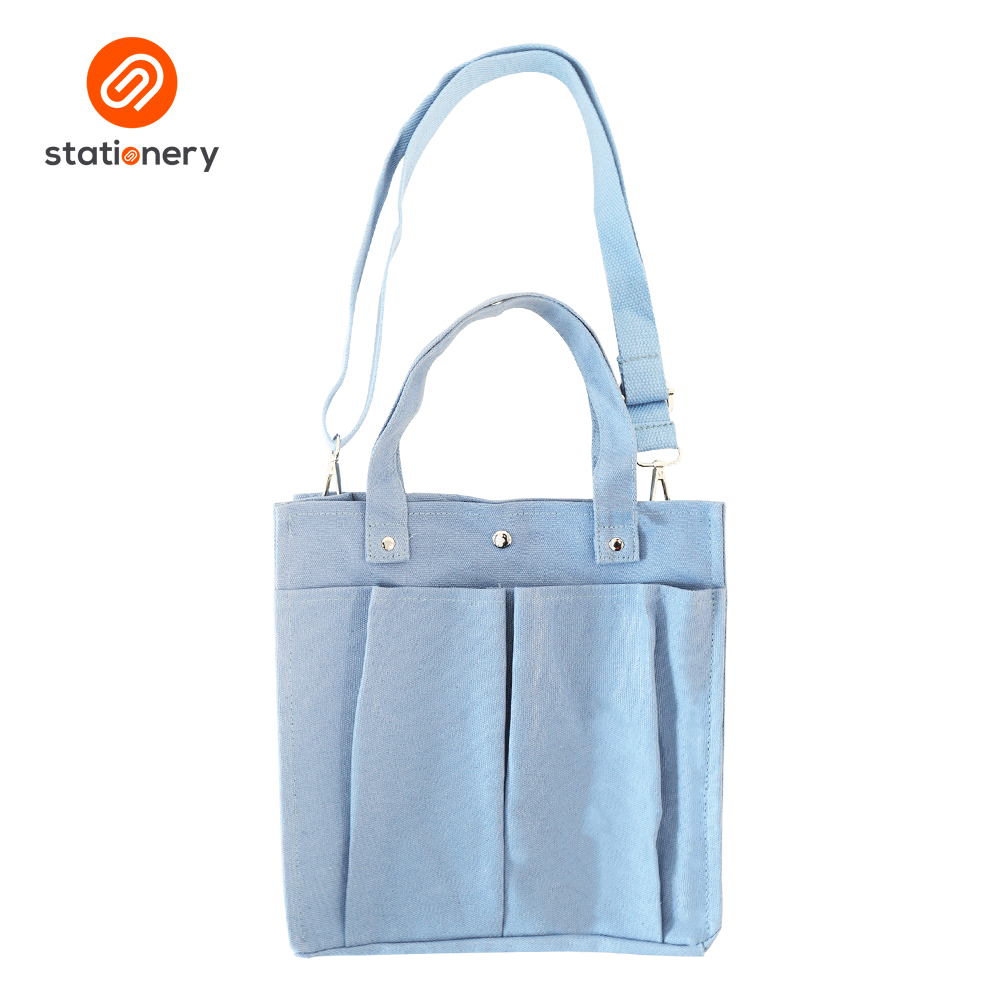 Tote Bag Two Front Pocket with Strap - Medium (25x10x25cm)-3