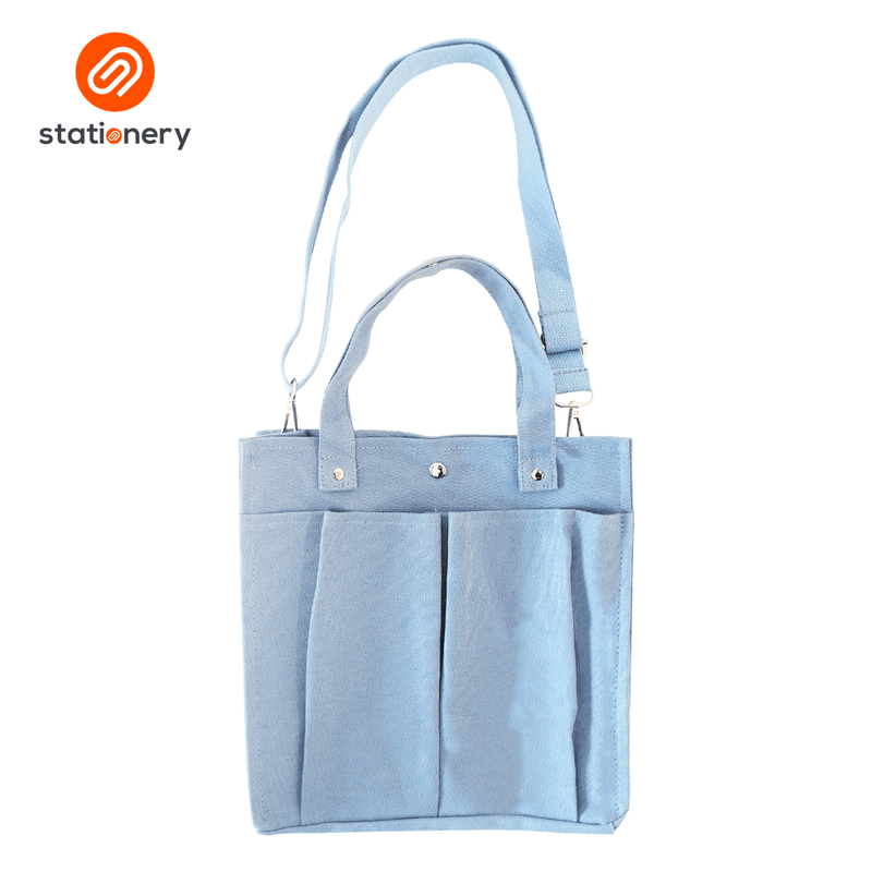 Tote Bag Two Front Pocket with Strap - Medium (25x10x25cm)-zoom-