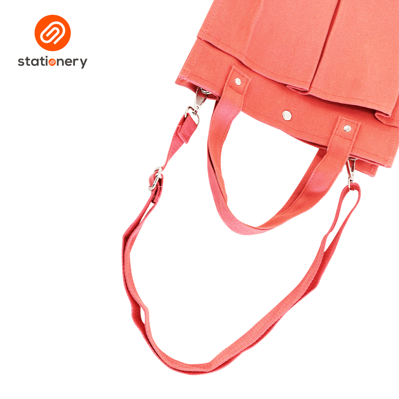 Tote Bag Two Front Pocket with Strap - Medium (25x10x25cm)-zoom-
