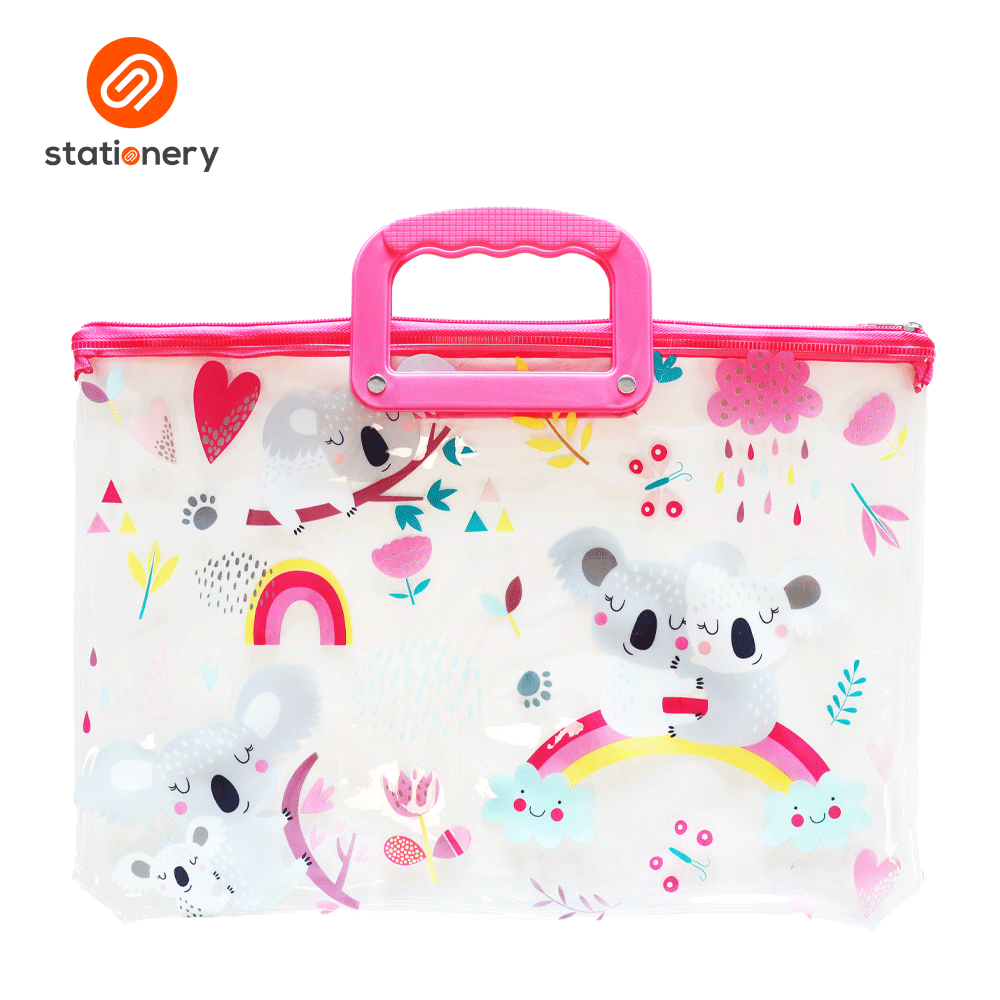 Clear PVC Envelope with Zipper and Handle-zoom-1