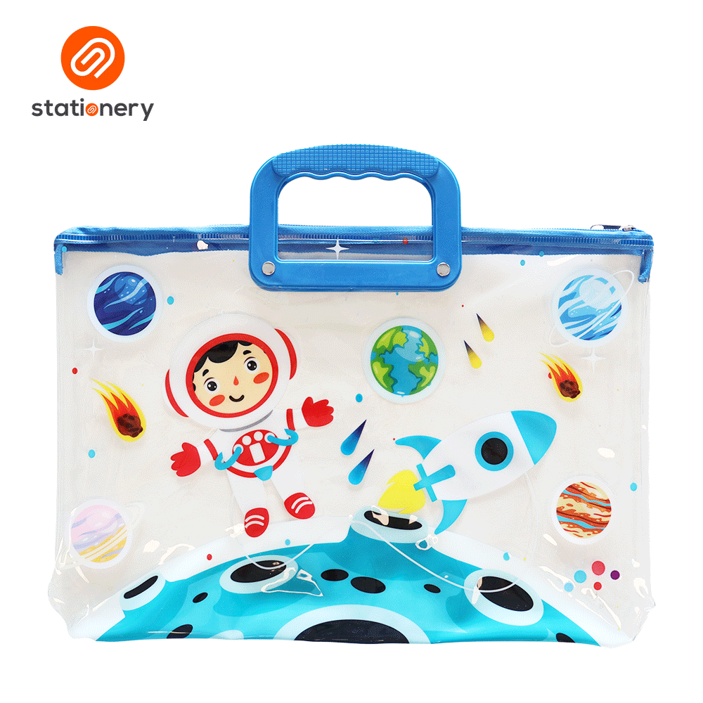 Clear PVC Envelope with Zipper and Handle-2