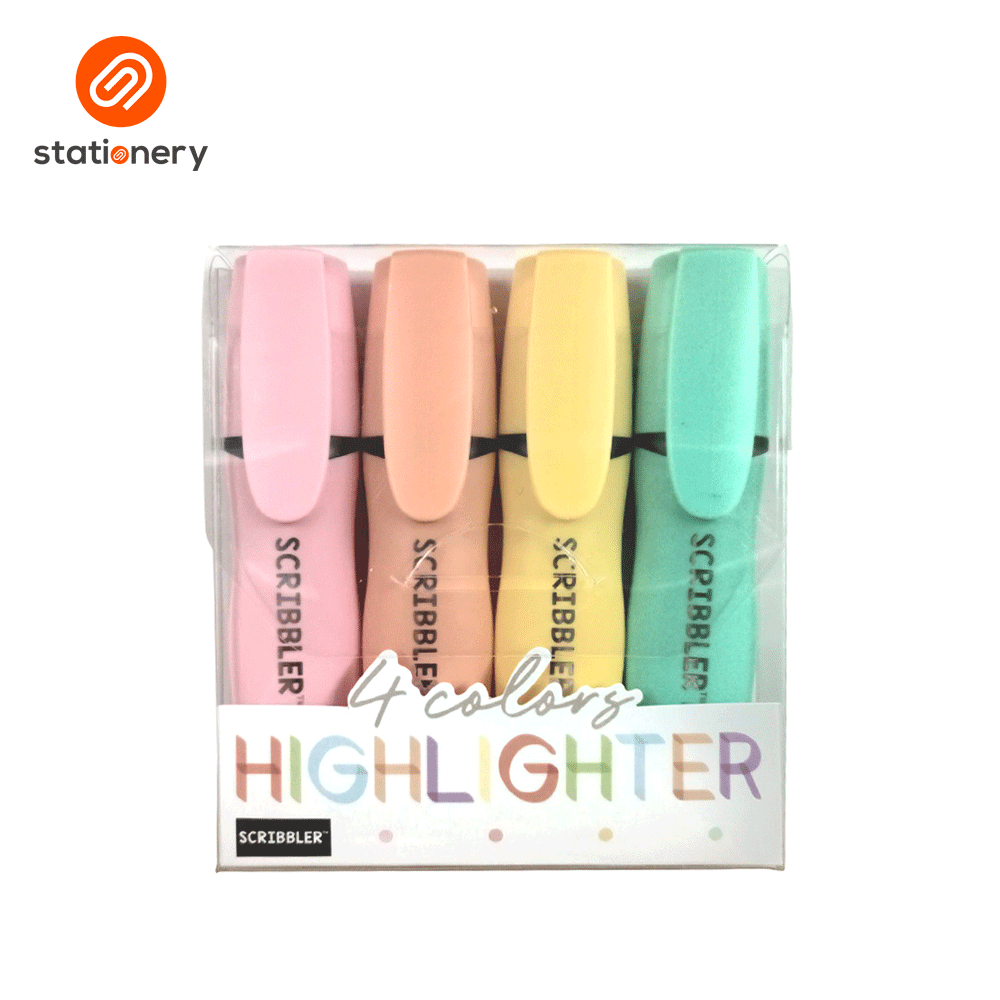 Scribbler Highlighter Easy Grip - 4pcs Set