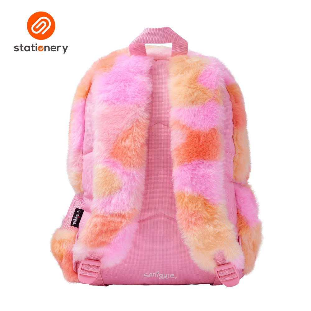 Smiggle Fluffy Pup Pink Junior Backpack SM Stationery