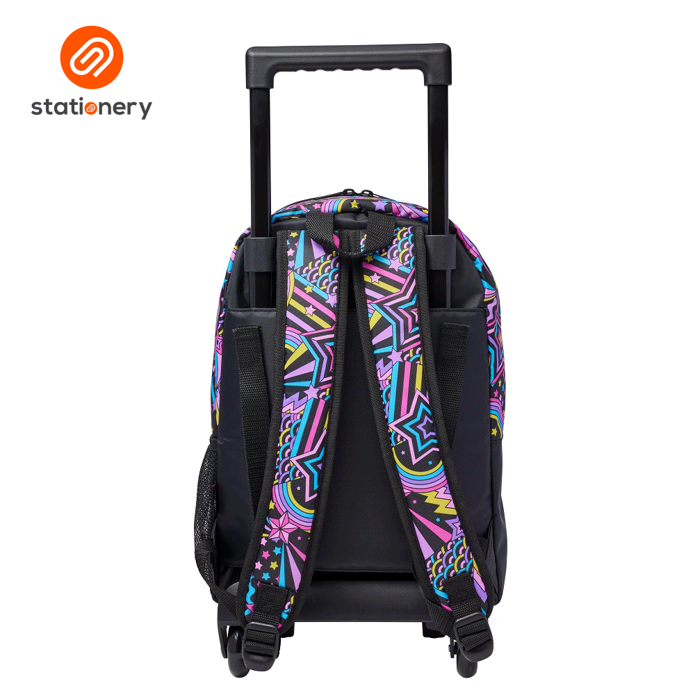Giggle by Smiggle Trolley Backpack Black Mix