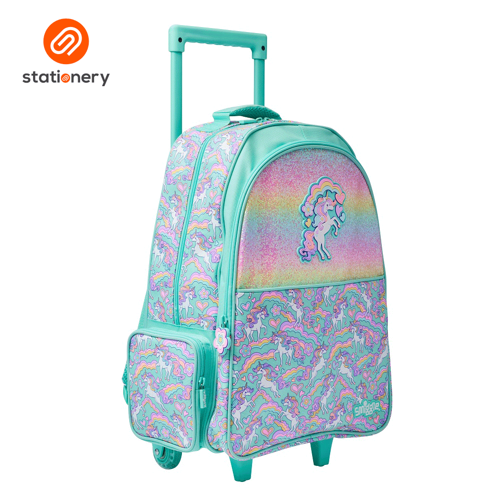 Smiggle Limitless Backpack Trolley With Light Up Wheels - Mint – SM ...