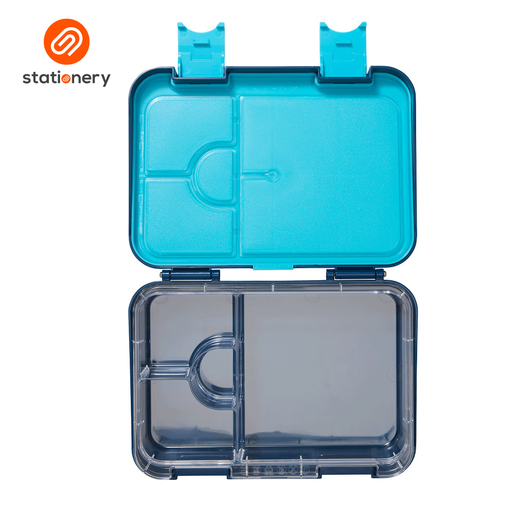 Smiggle Happy Tales Medium Happy Bento Lunchbox - Navy-zoom-3