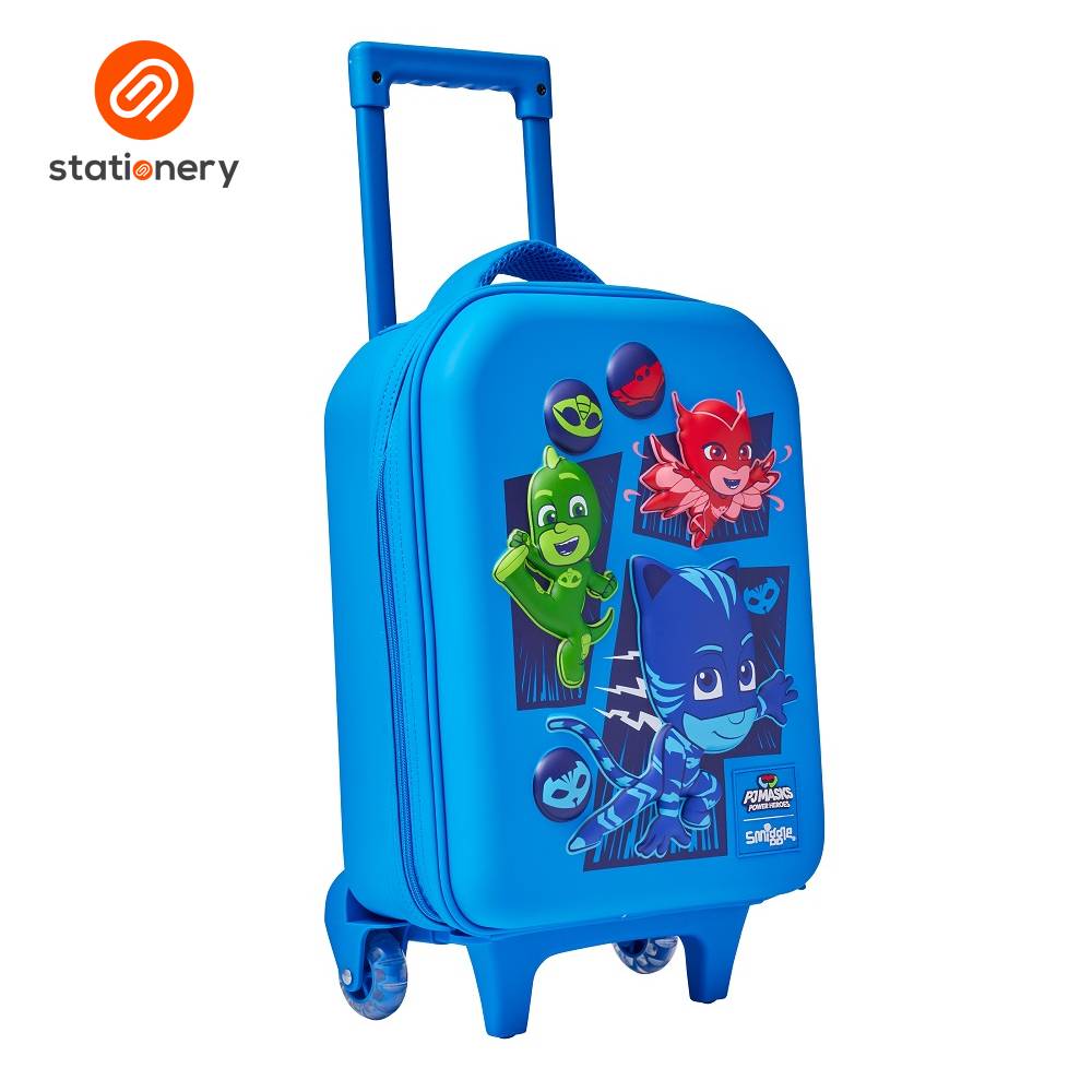 Smiggle Pj Masks Power Heroes Junior Hardtop Trolley Bag - Navy