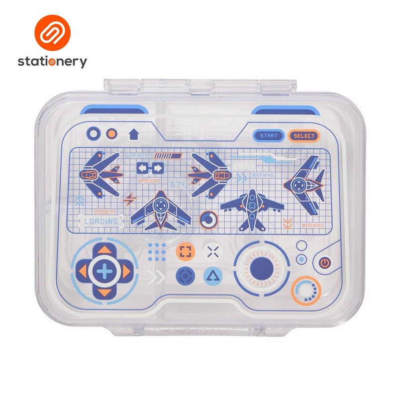 Smiggle Beta Medium See Me Bento Lunchbox - Navy-zoom-