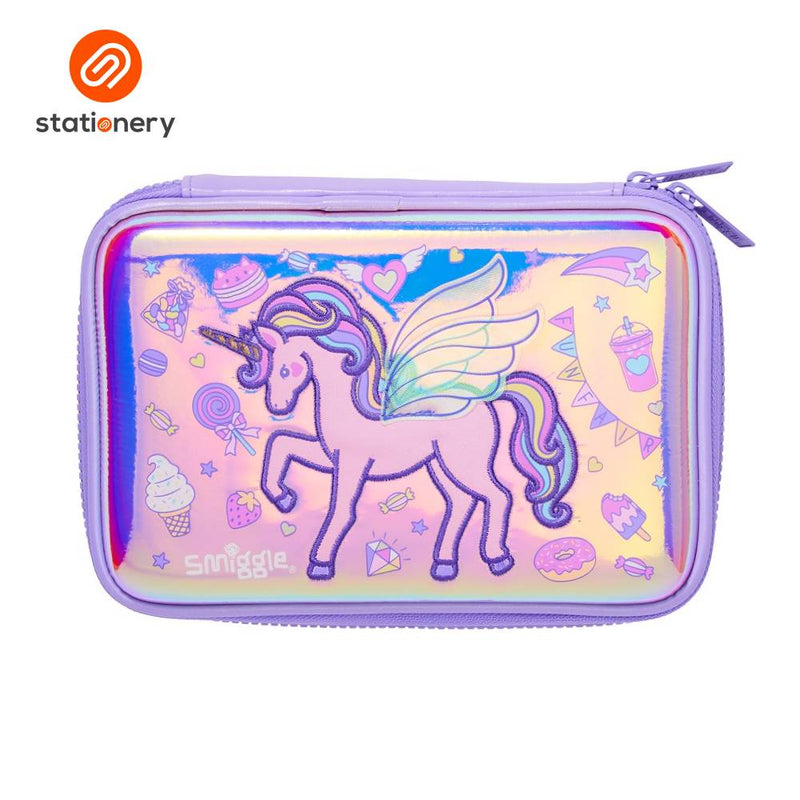 Smiggle Fun Fair Hardtop Pencil Case - Lilac-zoom-