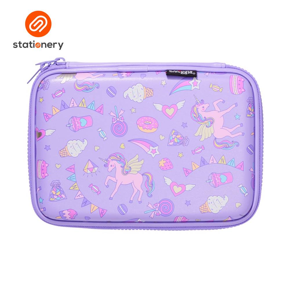 Smiggle Fun Fair Hardtop Pencil Case - Lilac-2