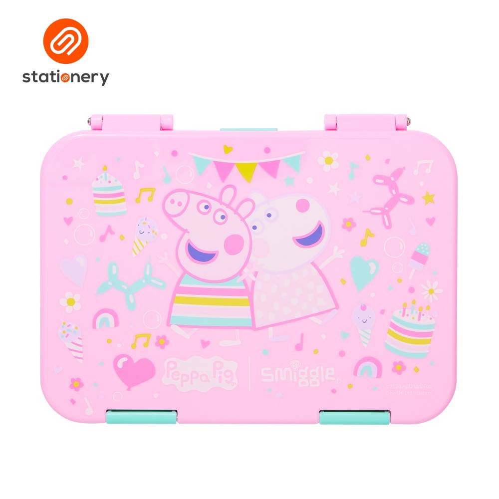 Smiggle Peppa Pig Medium Happy Bento Lunchbox - Pink-1