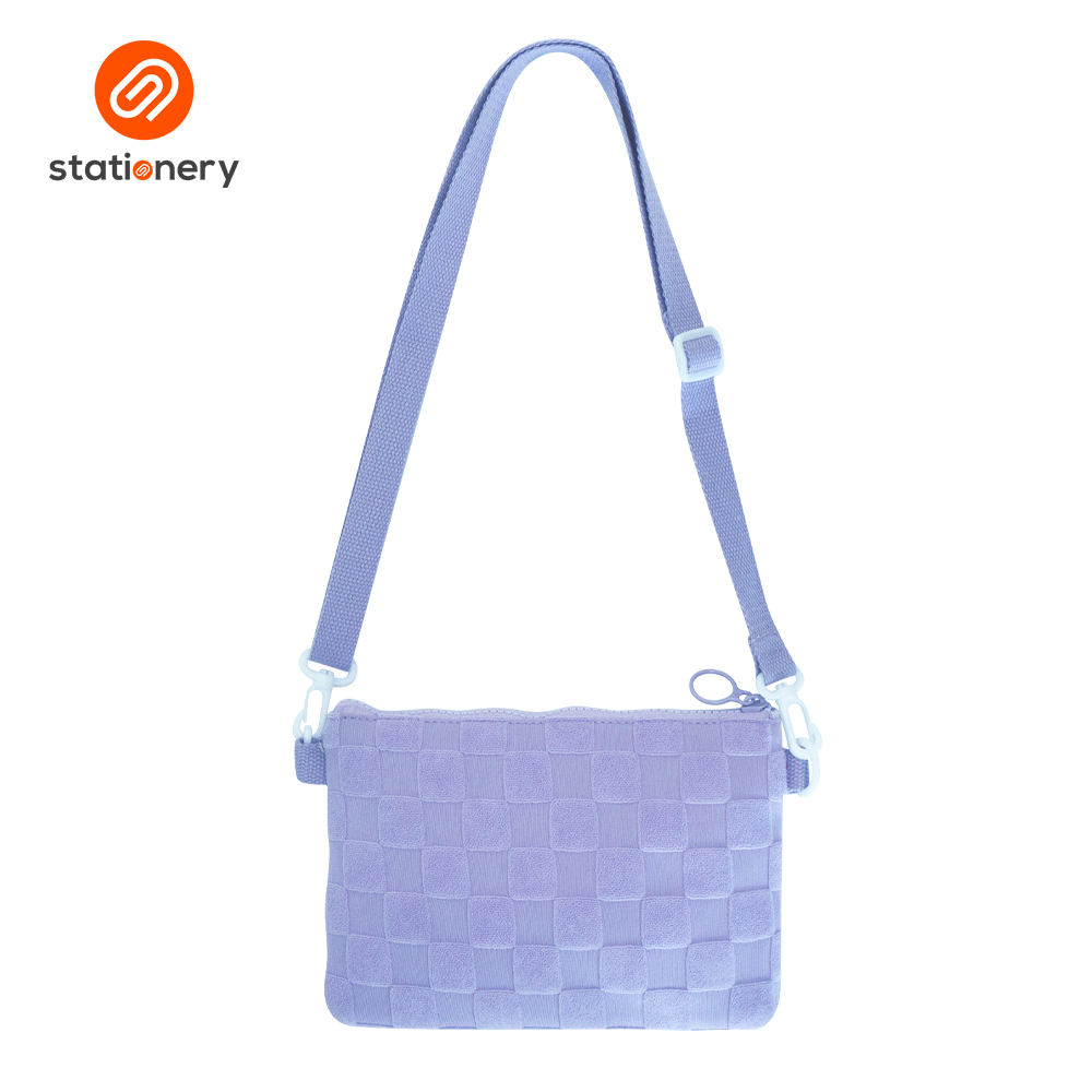 Textured Checks Sling Bag-zoom-1