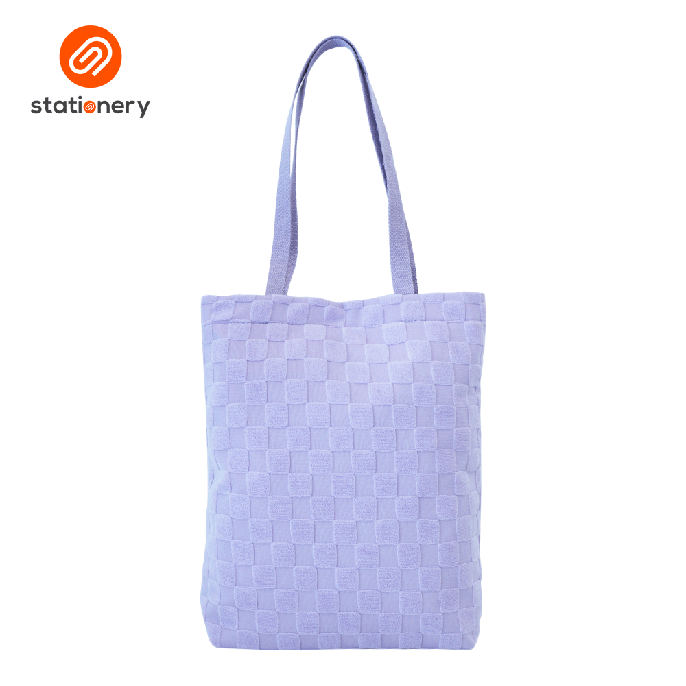 Textured Checks Tote Bag-4