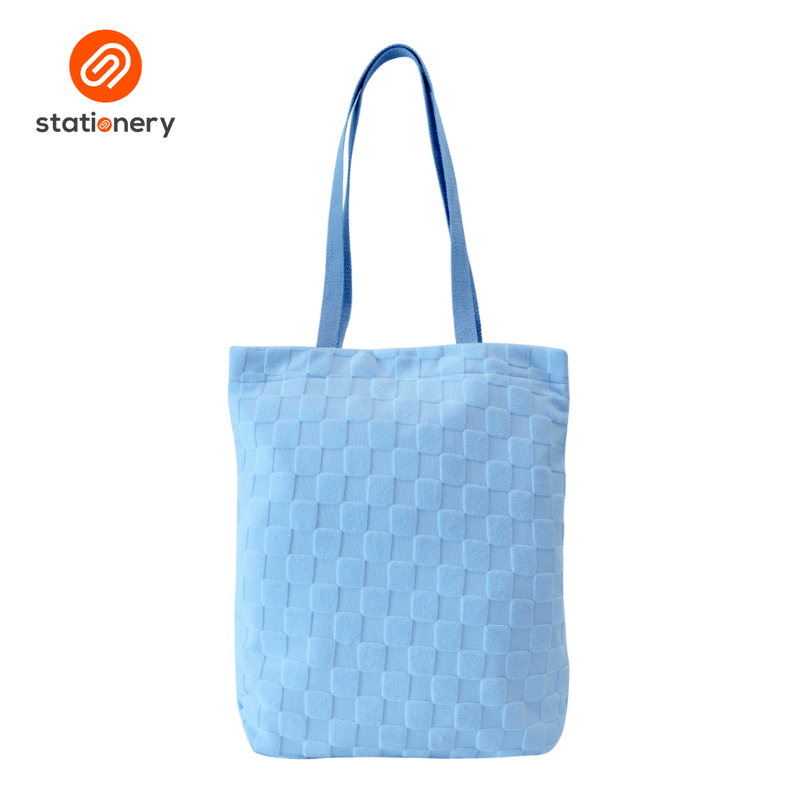 Textured Checks Tote Bag-zoom-