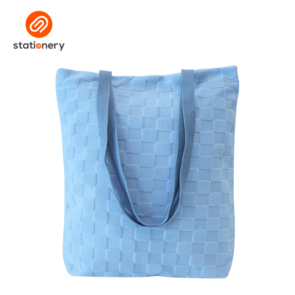 Textured Checks Tote Bag-zoom-7