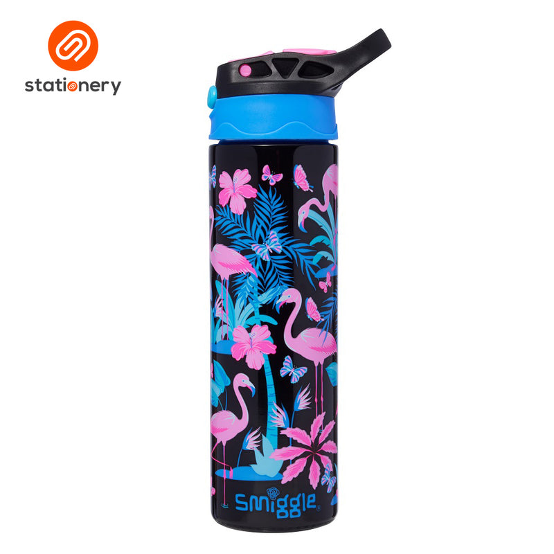 Smiggle All Stars Insulated Stainless Steel Flip Drink Bottle 520ml - Black Mix-zoom-