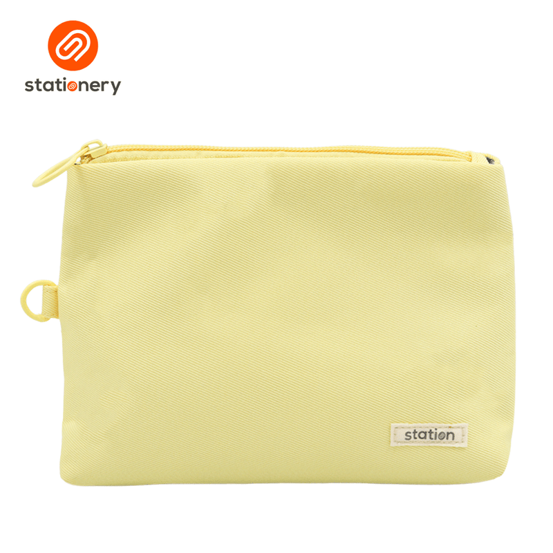 Triangular Twill Pouch - Pastel Colors-zoom-
