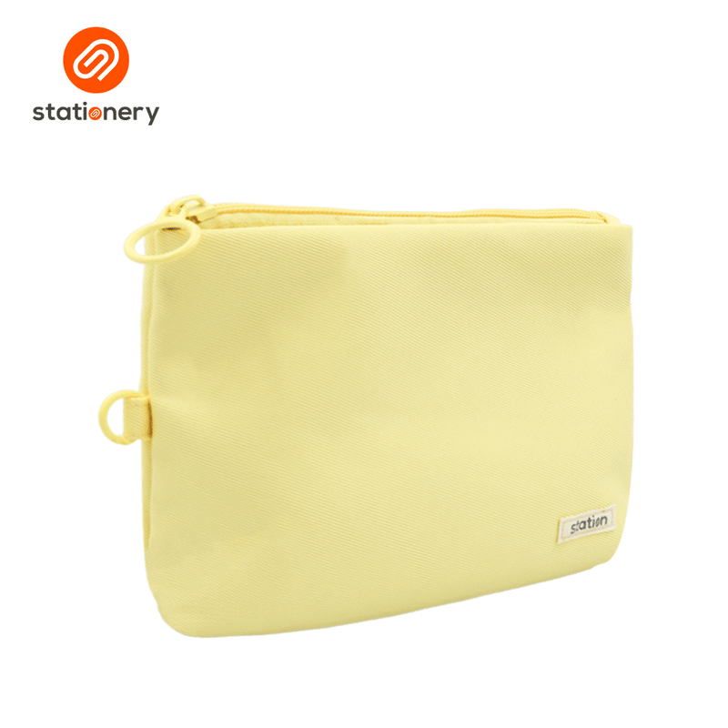 Triangular Twill Pouch - Pastel Colors-zoom-