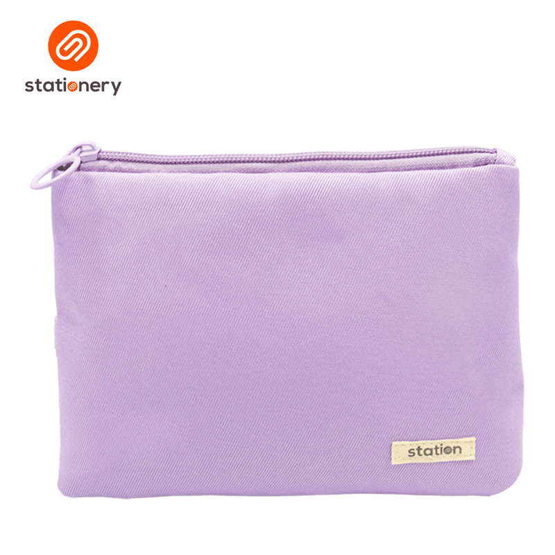 Triangular Twill Pouch - Pastel Colors-zoom-