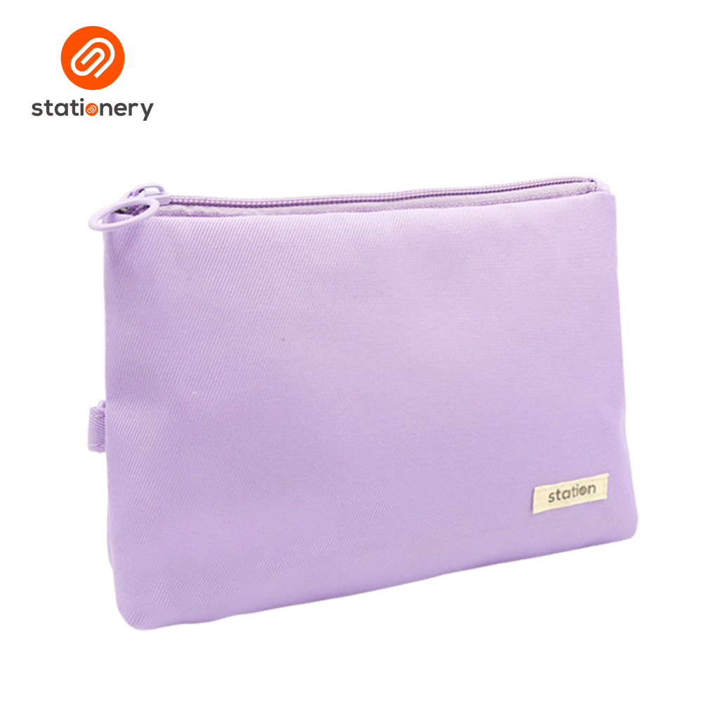 Triangular Twill Pouch - Pastel Colors-zoom-1