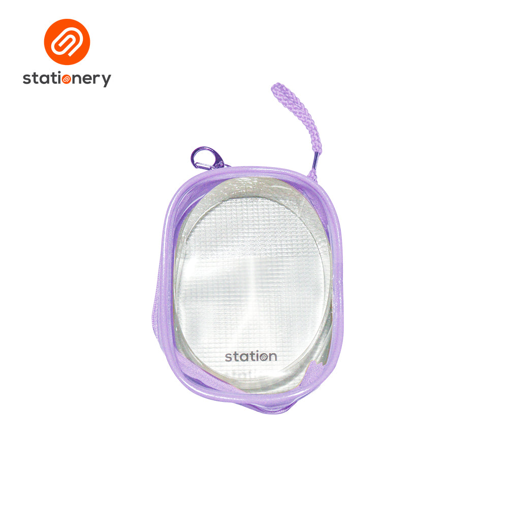 Clear Oblong Mesh Pouch with Colored Piping - 10.5x4x14cm-zoom-3