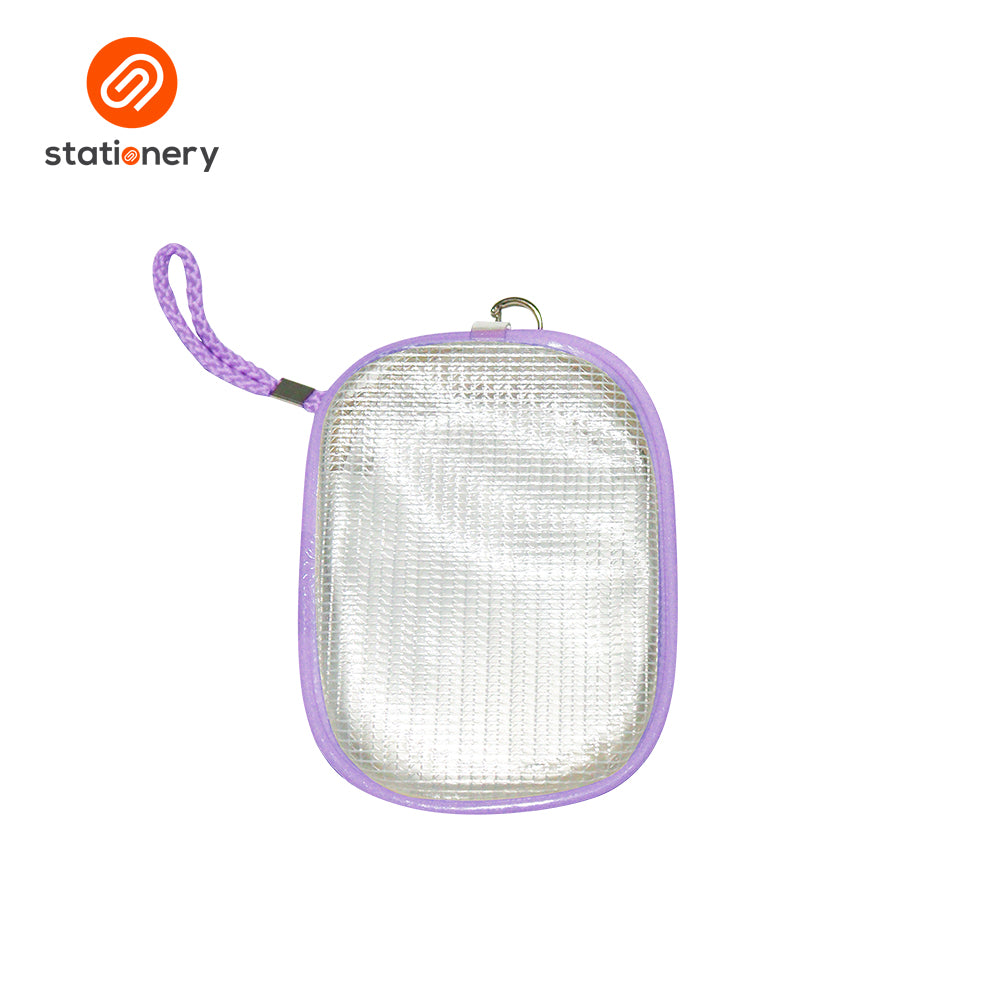 Clear Oblong Mesh Pouch with Colored Piping - 10.5x4x14cm-zoom-4