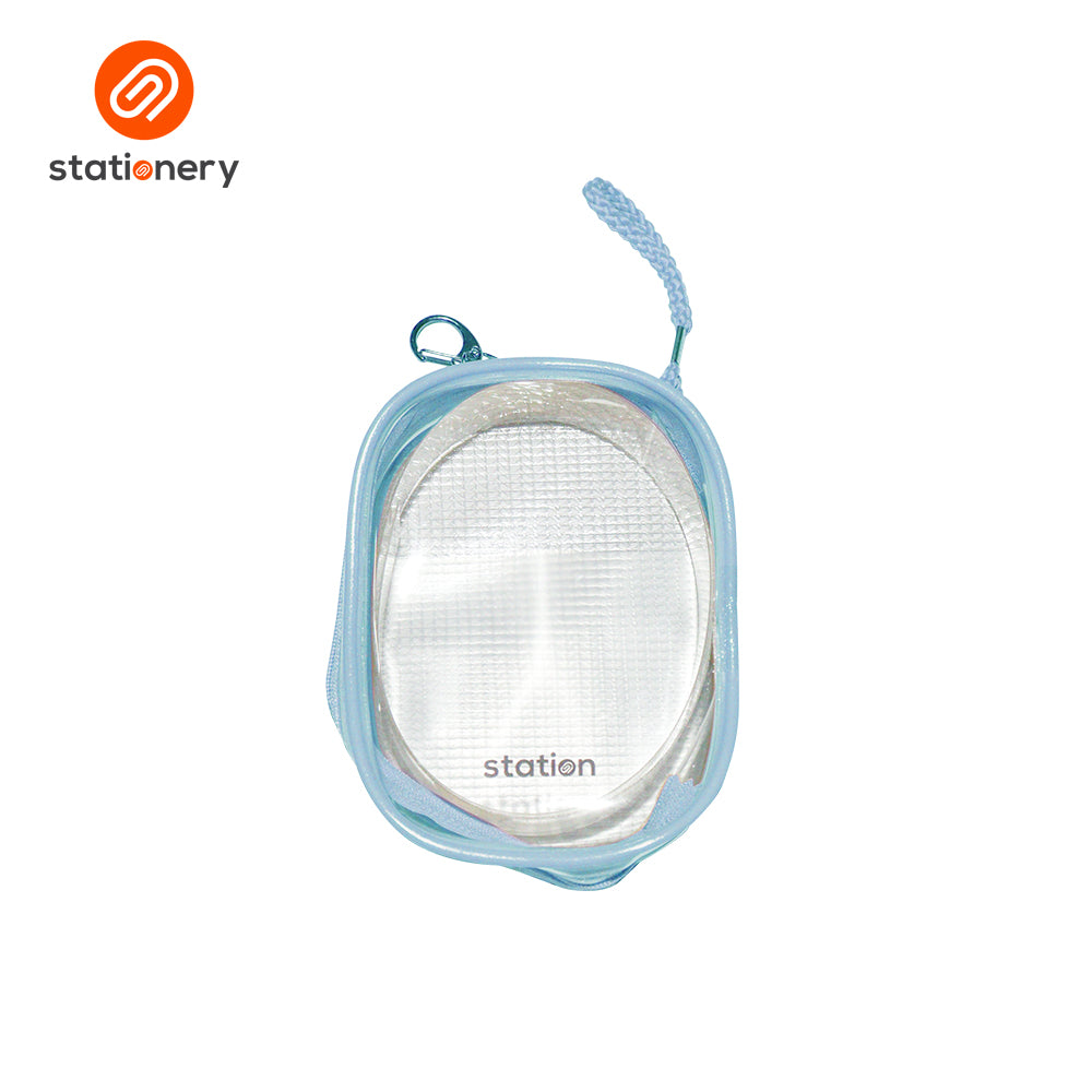 Clear Oblong Mesh Pouch with Colored Piping - 10.5x4x14cm-9