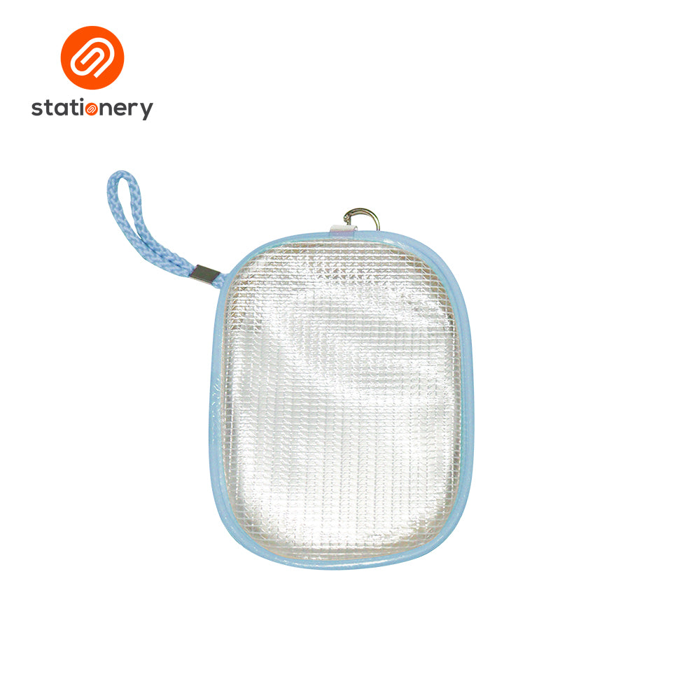Clear Oblong Mesh Pouch with Colored Piping - 10.5x4x14cm-10