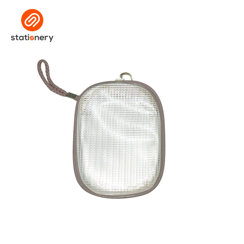 Clear Oblong Mesh Pouch with Colored Piping - 10.5x4x14cm-zoom-2