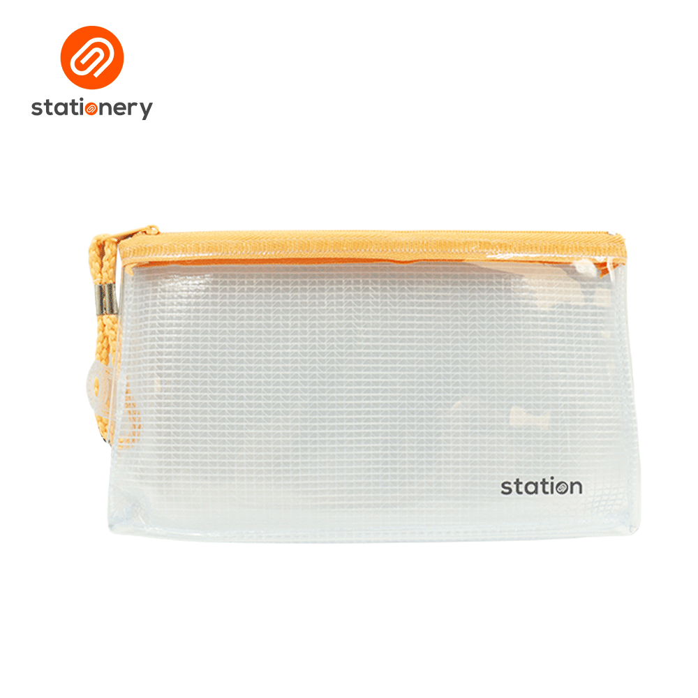Flat Mesh Pouch with Colored Zipper-zoom-7
