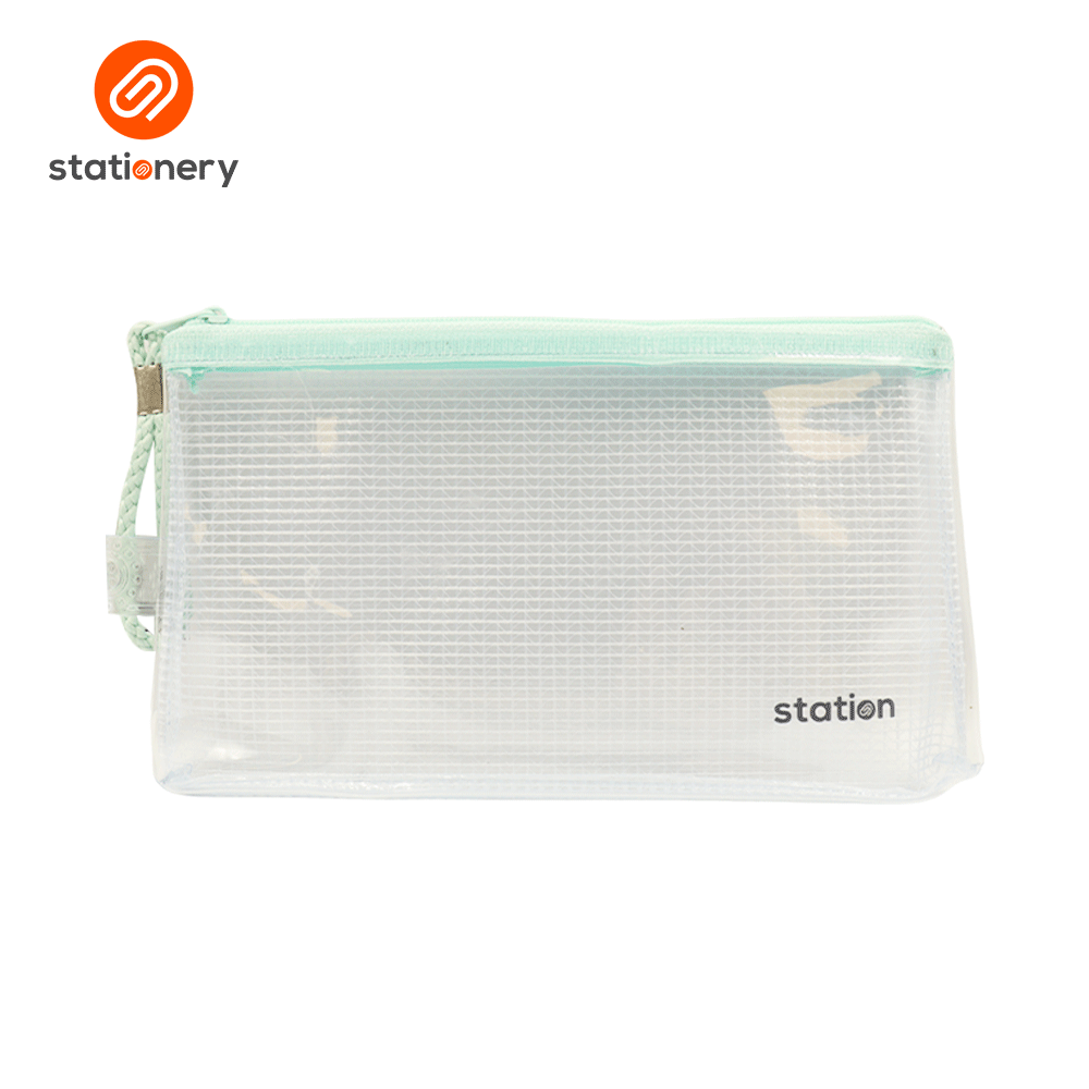 Flat Mesh Pouch with Colored Zipper-zoom-5