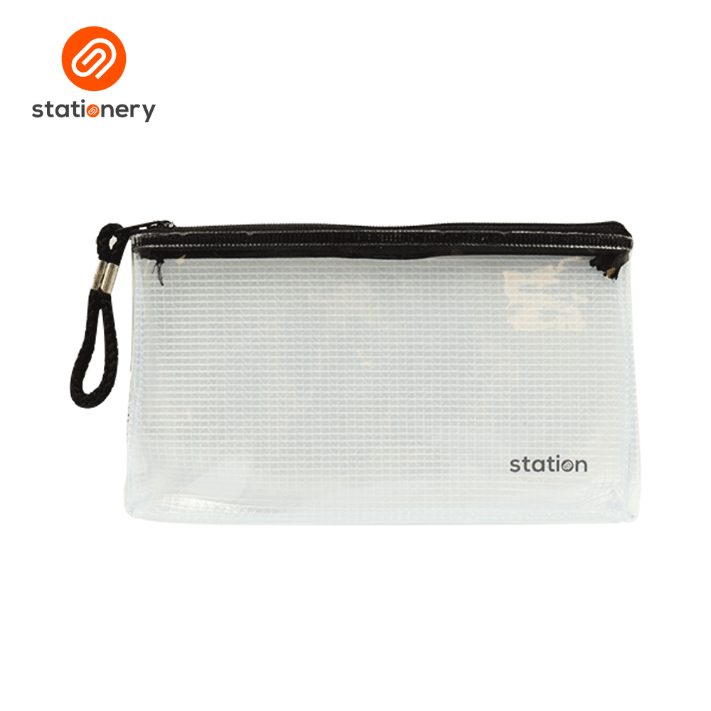 Flat Mesh Pouch with Colored Zipper-zoom-4