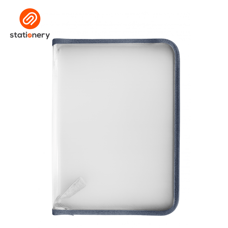 Clear Plastic Envelope with Colored Piping - A4-zoom-