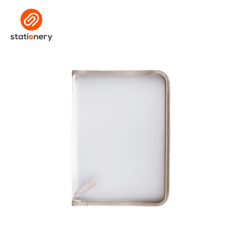 Clear Plastic Envelope with Colored Piping - A5-zoom-