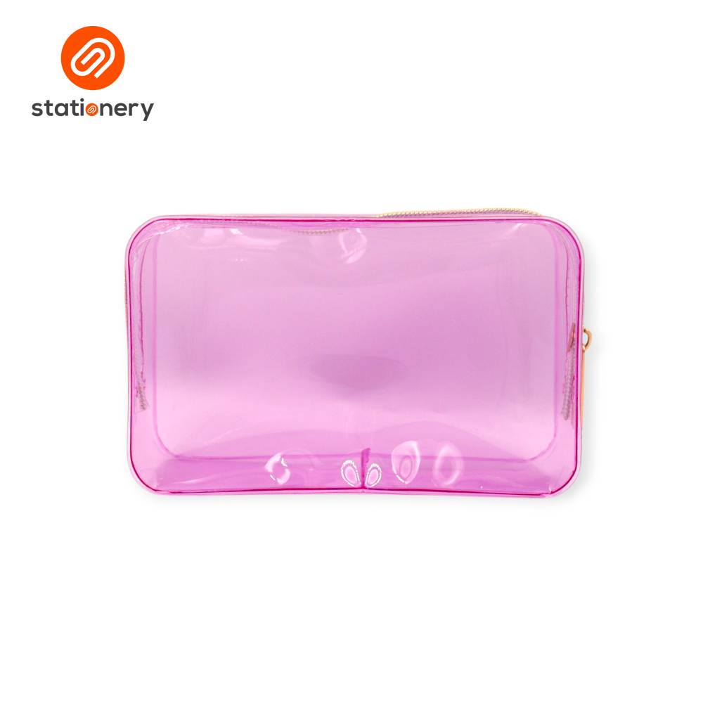 PVC Colored Pouch with Rose Gold Zipper-8